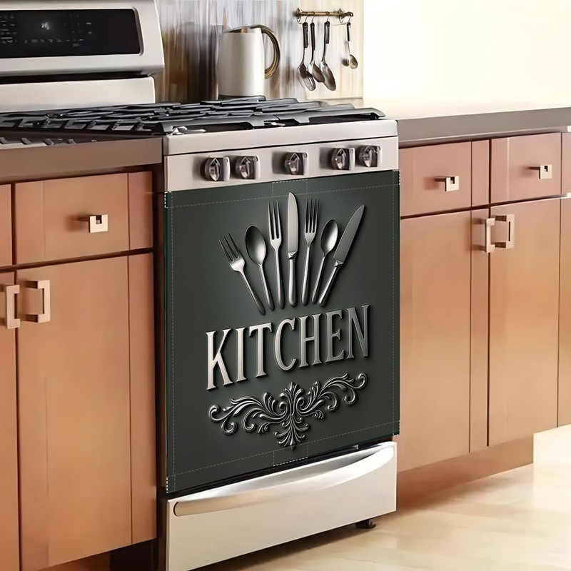 Black Kitchen Dishwasher Magnet Cover, 23x26 in Farmhouse Dishwasher Magnetic