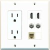 RiteAV [ 2 GANG ] 15 Amp Duplex Power Outlet