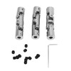 3Pcs 5mm to 5mm Inner Dia Rotatable Universal Steering Shaft