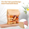 100 Pcs Heavy Duty Large Paper Bread Bags with Tin