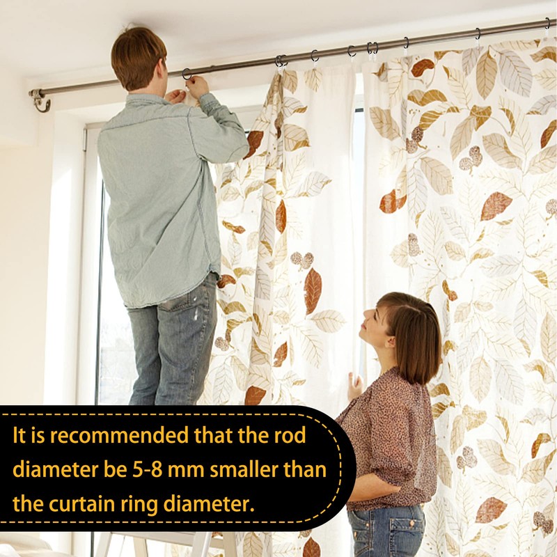 70 x Plastic Rings with Folding Hooks, Plastic Curtain Rings