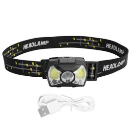 XPG+COB Headlamp Motion Sensor USB Rechargeable Head Lamp Waterproof Headlight