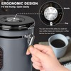 2800ML Airtight Coffee Canister with Date Tracker and Transparent Window,