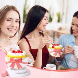 Reallnaive 5.6 Inch Pink Bow Bowl Coquette Style Bow Cute Soup Bowls for Kitchen Cereal Oatmeal Salad, Aesthetics Home Decoration