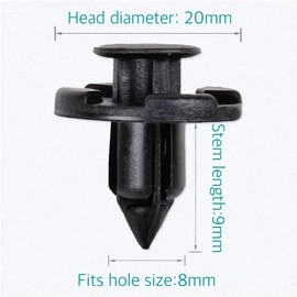 Lantee 50 Pieces Universal Fender Push Type Retainers Clips Replace for Nissan # 01553-09321