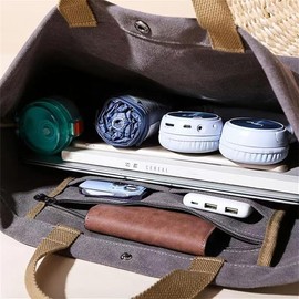 Gulenvailo Tote Bag, Canvas, Fashionable, A4, Large, Horizontal, Zippered, Men's, Women's, Kids, Unisex, Handbag, Shoulder Bag, Large Capacity, For Work or School, Lightweight, Casual, Overnight,