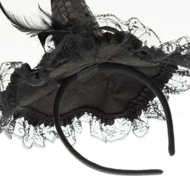 Halloween Decorations Witch Hat Headbands, Halloween Costumes for Women and Girls (Black)