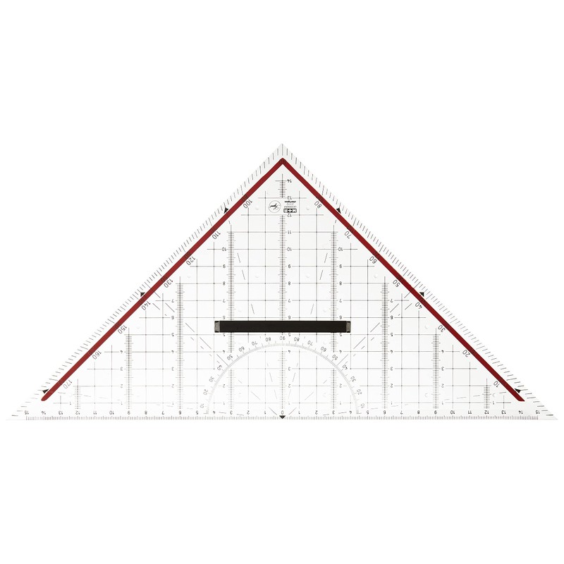 M + R 723320100 Square 32 cm Acrylic Glass Transparent, Backing – Red