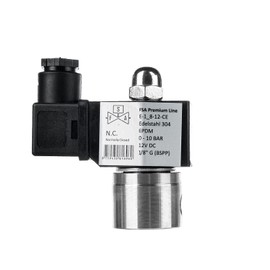 FSA Solenoid Valve Stainless Steel 304 1/8 Inch 12 V DC 0-10 Bar EPDM Closed without Electricity