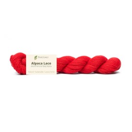 PASCUALI Alpaca Lace, 100% Alpaca Wool, Alpaca Wool for Knitting and Crocheting, 1 Strand - 50 g, Colour: Poppy Red 41