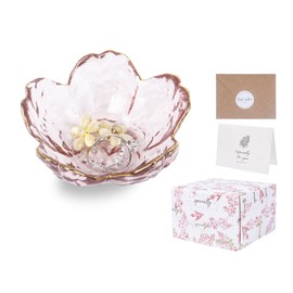 Nideen Jewellery Trinket Dish Ring Dish Holder Small Jewellery Tray, Key Dish for Hallway, Gifts for Birthday, Valentine’s Day, Mother’s Day(Pink)