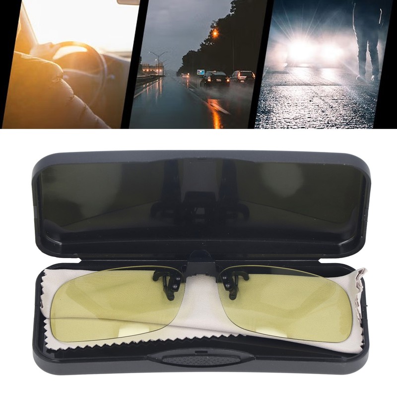 Polarized Clip On Glasses Day Night Duel Use Portable Polarized
