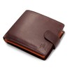 STARHIDE Mens RFID Blocking Compact Real Leather Coin Pocket Billfold