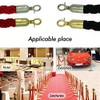 1.5m Twisted Barrier Rope Red/Chrome,Divider Crowd Control Stanchion for Hotel/Bank/Hospital/Playground/Other