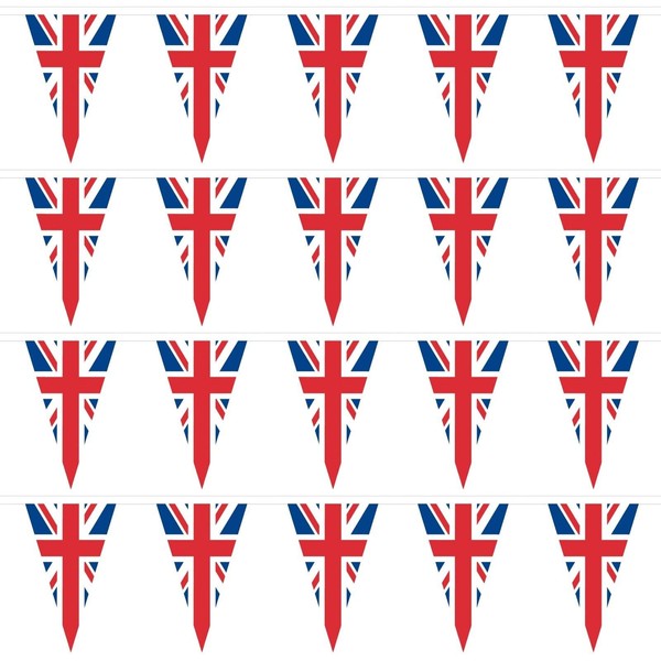 Union Jack Triangle Flag King's Coronation Party Bunting - 10m