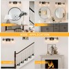 Spiglamm 3-Lights Black and Gold Bathroom Light Fixtures Over Mirror,