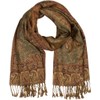 Sakkas Jacquard Paisley Pashmina Shawl Wrap Stole - Celadon Green