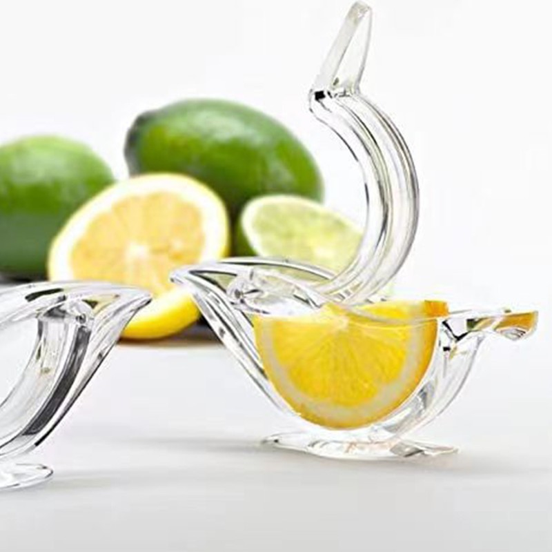 10Pcs Manual Lemon Juicer Transparent Safe Acrylic Fish Bird Shaped