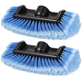 Tanlade 2 Pcs Car Wash Brush Head with Soft Detailing Bristle Flow Through Car Cleaning Brush Exterior Wash Equipment for Auto Truck RV Boat Camper(12 Inch,Gray)