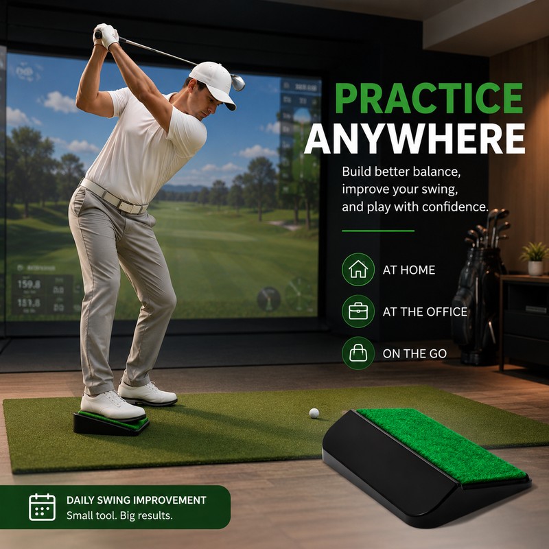 Golf Swing Trainer for Weight Transfer – 15° Foot Pedal