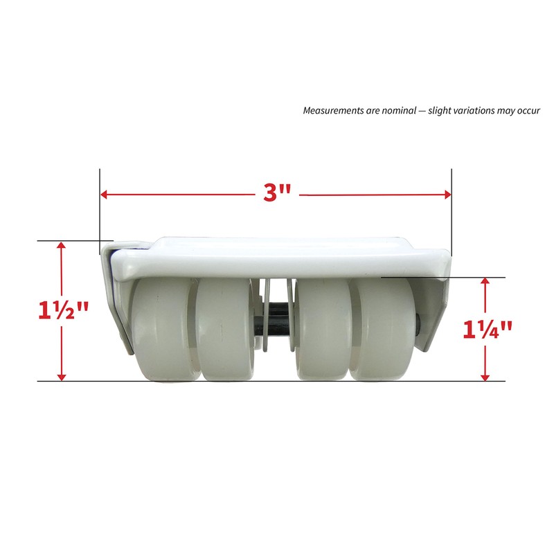 Shepherd Hardware 9601 Stamped Steel Adjustable Appliance Rollers, 2-Pack