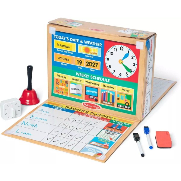 Melissa & Doug School Time! Classroom Play Set Game -