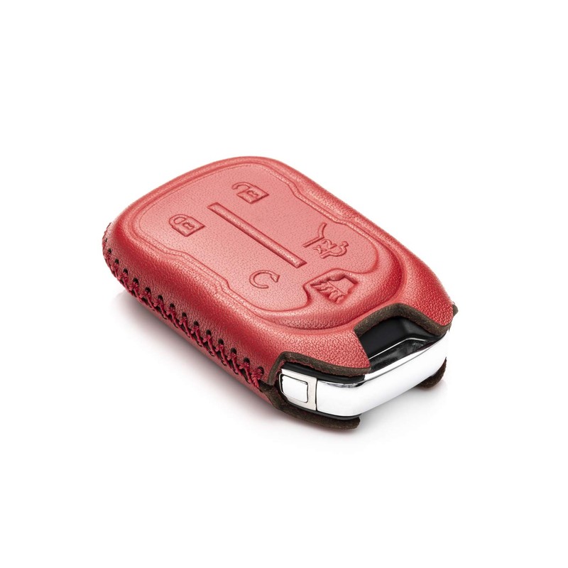 Vitodeco Genuine Leather Smart Key Fob Case with Leather Strap
