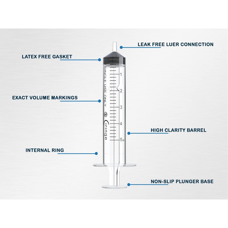 Ciringe 5 ml Syringe - Pack of 50