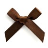 Trucraft 3cm 7mm Satin Ribbon Mini Craft Bows Brown Pack