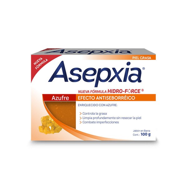 ASEPXIA AZUFRE 100g x 2 bars of acne fighting soap NEW FORMULA !!!!!
