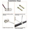 2Pcs Ceiling Mount Bracket, Heavy Duty Stainless Steel Wardrobe Pipe