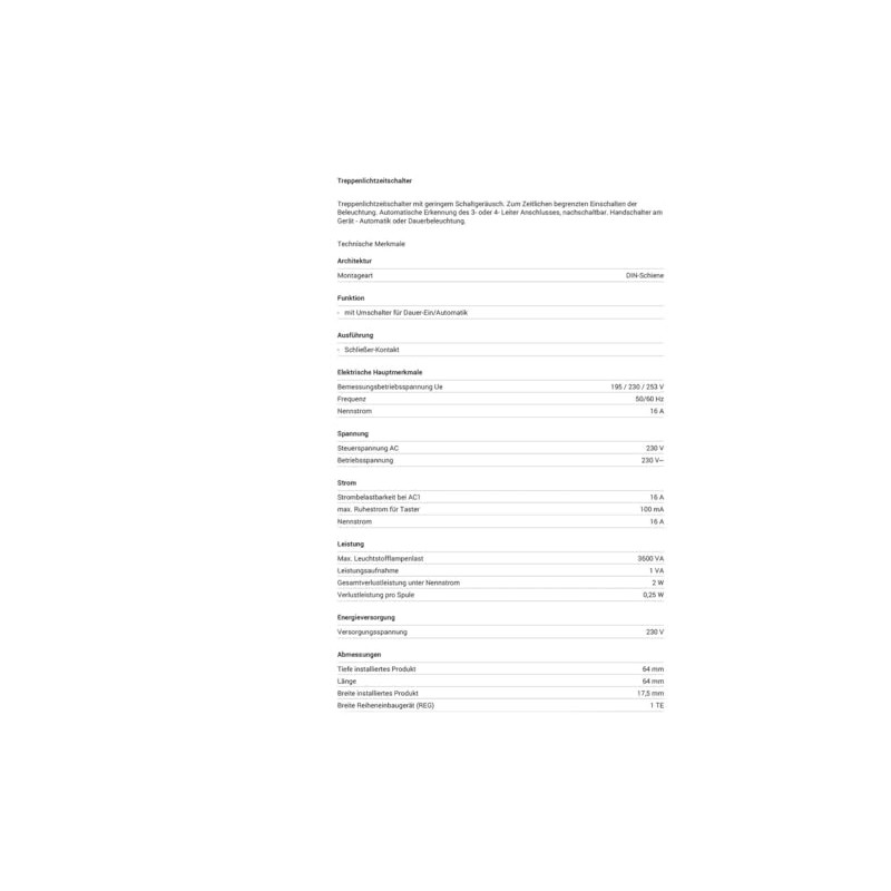 Hager EMN001 Stair Light Timer Switch
