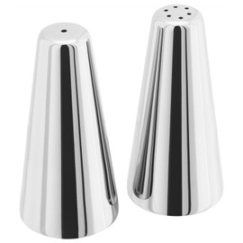 Stellar Large Salt and Pepper Pair, Stainless Steel, Silver