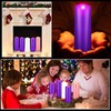 5 Pcs Christmas Advent Pillar Candles LED Flameless Advent Candle