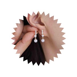 Yheakne Vintage Kristall Perle Tropfen Ohrringe Gold Perle Baumeln Ohrringe Cz Tennis Kette Ohrringe Funkelnden Strass Perle Ohrringe Schmuck Für Frauen