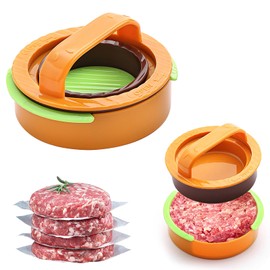 Kasoud Burger Press Patty Maker, Burger Maker Burger Colour Set Non Stick 3 in 1 Stuffing Smash Burger Press Meat Press Burger Patty Maker Burger Mould for Patties