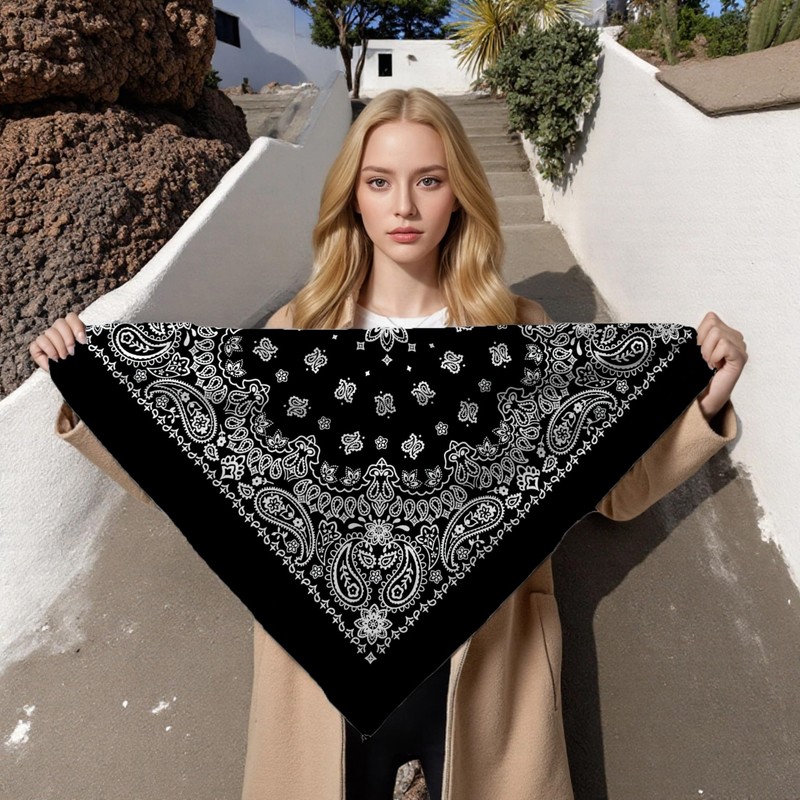 HankieWorld Bandana single Pack Soft Thin 27 inch Cotton Paisley