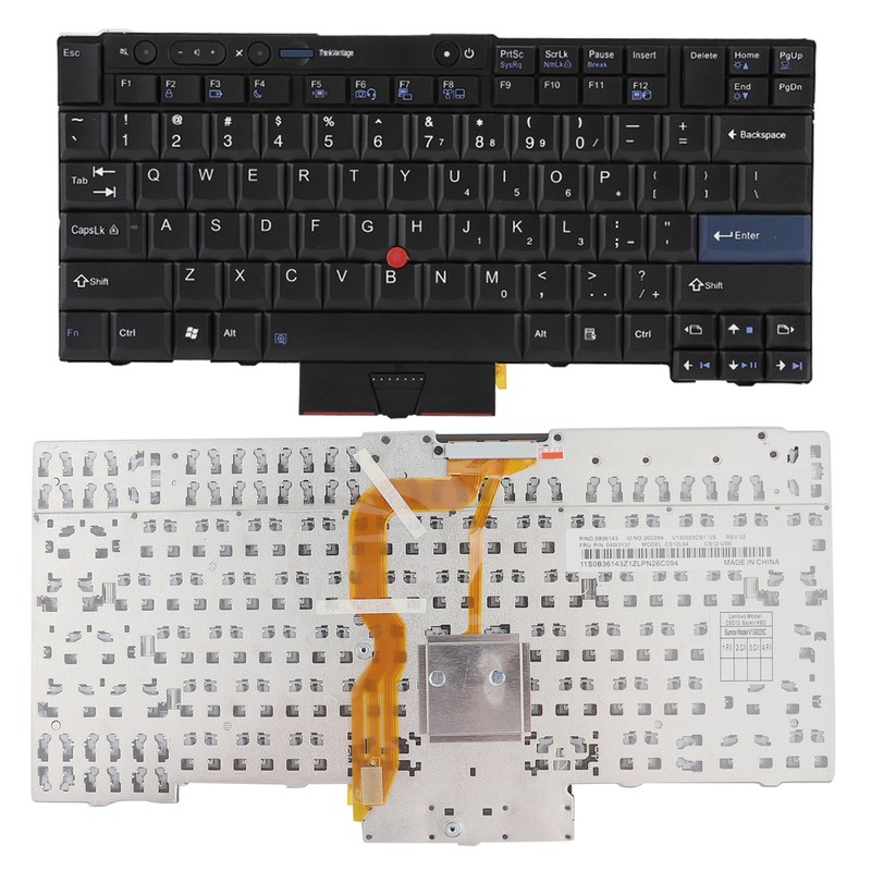 For Lenovo IBM T410/T410S/T400S/T520/T420/X220/T510/W510 Laptop Replace Keyboard