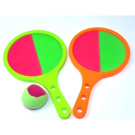 Brigamo 2-in-1 Velcro Ball Beach Tennis Softball & Velcro Ball Game, Velcro Ball Game for Children
