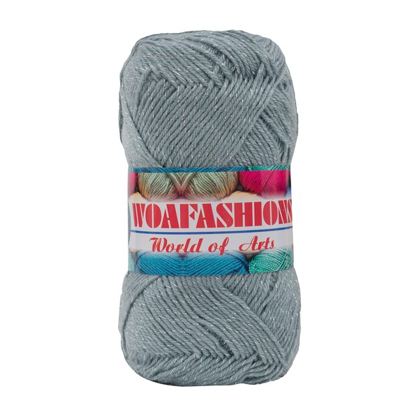 WOA Fashions Radium Hand Knitting & Crochet Yarn (Grey) (100gms