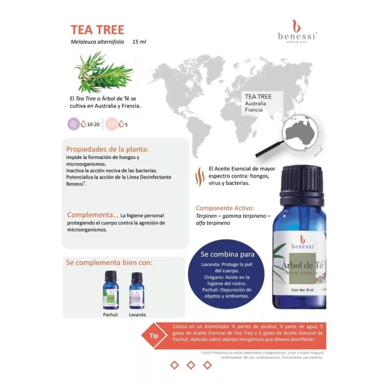 Benessi Home Interiors Arbol Te Aceite Esencial Tea Tree Aromaterapia