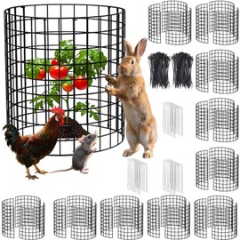 YAFAOCE 30Pcs Plant Protectors from Animals, 12x12 inch Metal Wire Mesh Plants Cages for Garden, Protection Vegetables Flowers Shrubs, Keep Rabbits, Chickens, Ducks and Other Animals Out