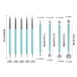 Modelling Pen, Sculpting Tools, 9 Pieces Pottery Tool Fimo Tool, Clay Carving Tool Set and Soft Rubber Tip, Modelling Pen, Sculpting Tools, Clay Sculpting Tools, Green