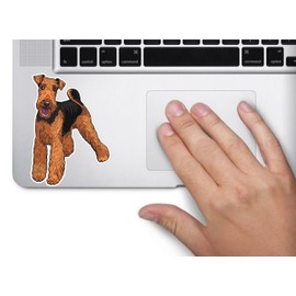 Dog Airedale Terrier 3.5x2.4 inches Sticker Decal die Cut Vinyl - Made and Shipped in USA