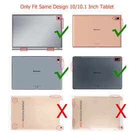 AIJAKO 10 Inch Silicone Case for Dragon Touch Notepad 102/Pritom Tronpad L10/YESTEL T5/TECLAST P20HD M40/Blackview Tab8/WINNOVO P20/IBBWB 10/AOYODKG A39, Shoulder Strap - Dark Blue