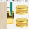 Golden Upgraded 3-5mm Frameless Mirror Mounting Hardware 4 Pack Dual-Screw