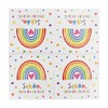 HEKU 100 napkins, 3-ply, 33 x 33 cm, rainbow, absorbent