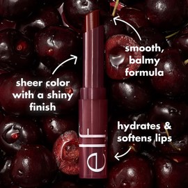 e.l.f. Sheer Slick Lipstick, Hydrating Lipstick For Sheer Color With A Shiny Finish, Infused With Vitamin E, Vegan  Cruelty-free, Black Cherry        