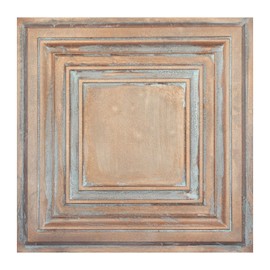 Artistic 3D Ceiling Tile, Suspended Wall Panels, Interior roof Panels, (10-Pack,40 sq.ft) for Cafe Salon PL05 Weather Copper 10Piece