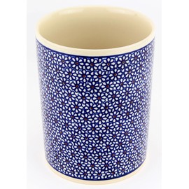 Polish Pottery Kitchen Utensil Holder for Countertop 7" Large, Diameter 5¼" - Zaklady Boleslawiec Poland - Ceramic Utensil Storage for Kitchen Counter